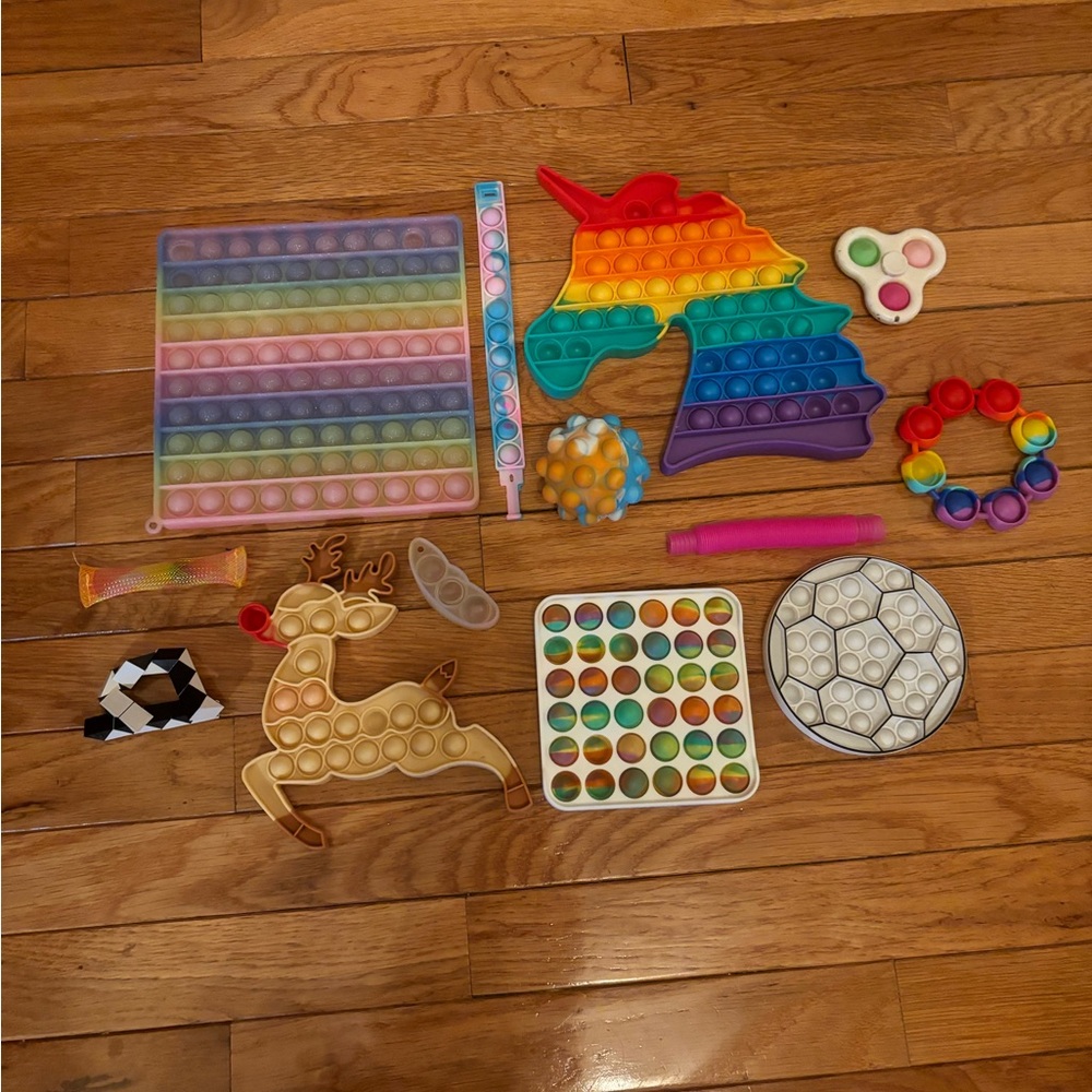 Rainbow Pop Fidget Toy Set for Kids